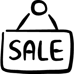 Real Estate Sign Board Sale Icon from Freehand Set