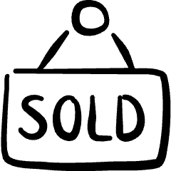 Real Estate Sign Board Sold Icon from Freehand Set