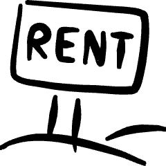 Real Estate Sign Rent 1 Icon from Freehand Set