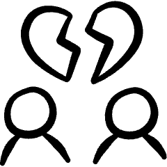 Breakup Couple Man Man Icon from Freehand Set