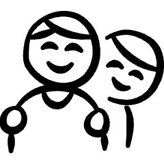 Couple Man Man Icon from Freehand Set