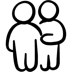 Couple Users 2 Icon from Freehand Set