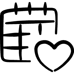 Dating Calendar Icon from Freehand Set