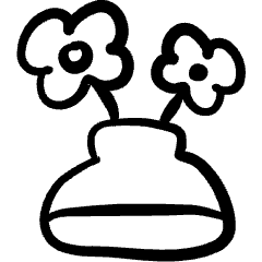 Dating Flowers Vase Icon from Freehand Set