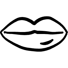 Dating Lips Kiss Icon from Freehand Set