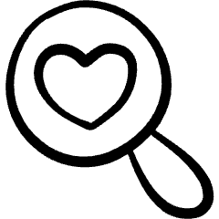 Dating Search Icon from Freehand Set