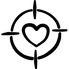 Dating Target Icon from Freehand Set