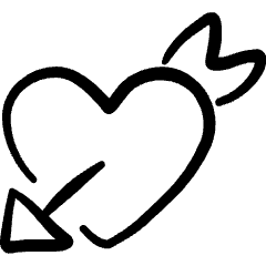 Love Heart Arrow Icon from Freehand Set