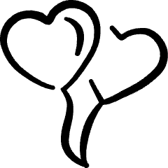 Love Heart Balloon Icon from Freehand Set