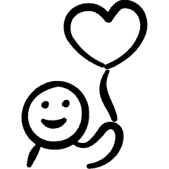 Love Heart Balloon Holding Icon from Freehand Set