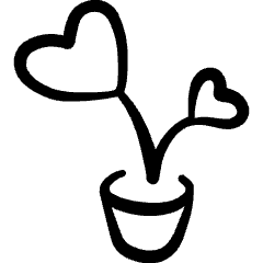 Love Heart Plant Icon from Freehand Set