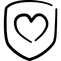 Love Heart Shield Icon from Freehand Set