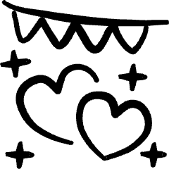 Wedding Celebration Icon from Freehand Set