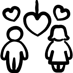 Wedding Couple Bride Groom Dance Icon from Freehand Set