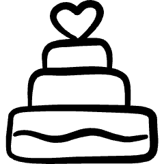 Wedding Layer Cake Icon from Freehand Set