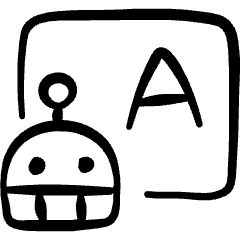 Ai Teacher Robot Language Icon from Freehand Set