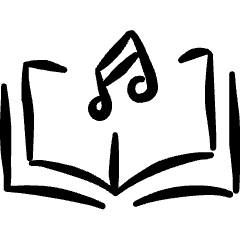 Audio Book Music Icon from Freehand Set