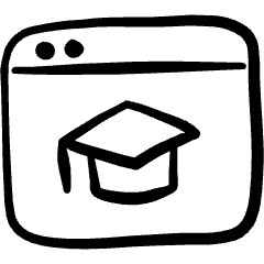 E Learning Application Window Icon from Freehand Set