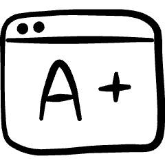 E Learning Application Windows Grading A Icon from Freehand Set