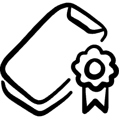 E Learning Smartphone Certificate Icon from Freehand Set