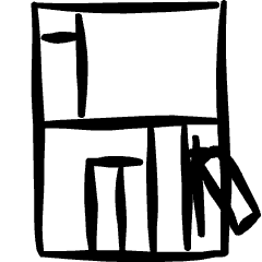 Library Book Shelf Icon from Freehand Set