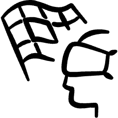 Simulation Learning Race Car Icon from Freehand Set