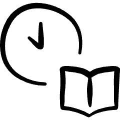 Study Class Time Schedule Icon from Freehand Set