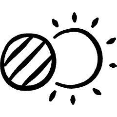 Astronomy Solar Eclipse Icon from Freehand Set