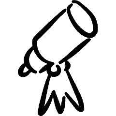 Astronomy Telescope Icon from Freehand Set
