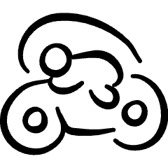 Science Fiction Light Cycle Icon from Freehand Set