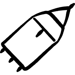 Space Exploration Rocket Icon from Freehand Set