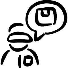 Delivery Package Person Icon from Freehand Set