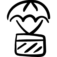 Delivery Parachute Airdrop 1 Icon from Freehand Set