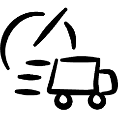 Delivery Truck Clock Time Icon from Freehand Set