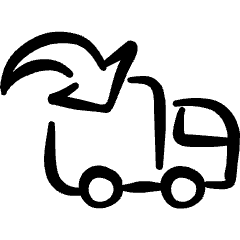 Delivery Truck Icon from Freehand Set