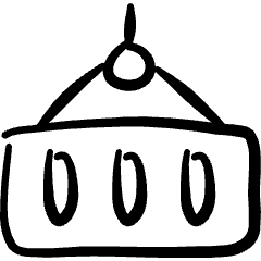 Oversea Shipment Container Icon from Freehand Set