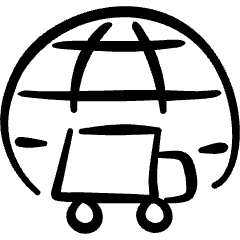 Oversea Shipment International Icon from Freehand Set