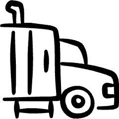 Oversea Shipment Truck 1 Icon from Freehand Set