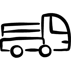 Oversea Shipment Truck 2 Icon from Freehand Set