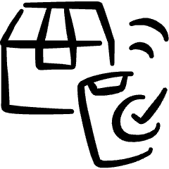 Shipment Management Approve Smartphone Icon from Freehand Set