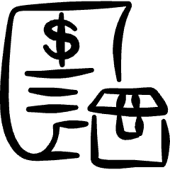 Shipment Management Cash Icon from Freehand Set