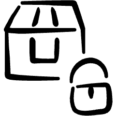 Shipment Management Lock Icon from Freehand Set