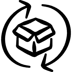 Shipment Management Package Sync Icon from Freehand Set