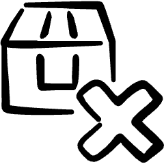 Shipment Management Remove Icon from Freehand Set