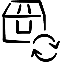 Shipment Management Sync Icon from Freehand Set