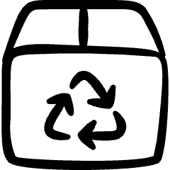 Recycled Box 2 Icon from Freehand Set