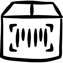 Shipment Barcode Icon from Freehand Set