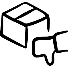 Shipment Failed Thumb Down Icon from Freehand Set