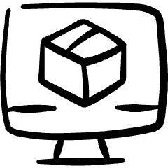 Shipment Monitor Track Icon from Freehand Set