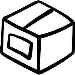 Shipment Package Icon from Freehand Set